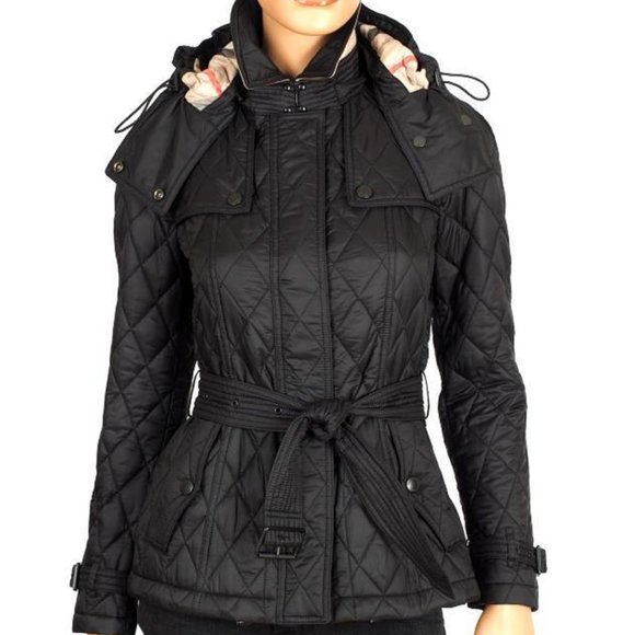 BURBERRY FINSBRIDGE NOVA CHECK LINED QUILTED JACKET COAT